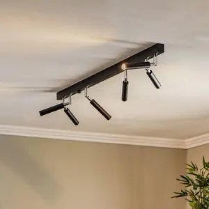 Euluna Nicanor spot plafond noir/chromé à 6 lampesVendu parluminaire