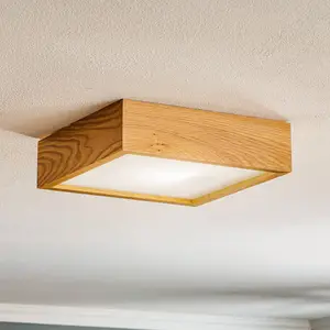 Envostar Kerio plafonnier 27,5x27,5 cm chêne clair pas cher