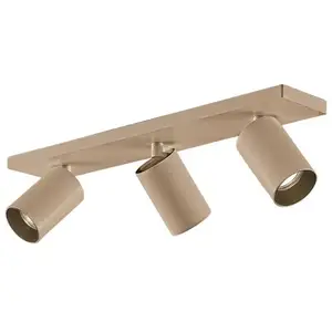 Arcchio spot pour plafond Brinja, marron, angulaire, 3 lampes, GU10 pas cher