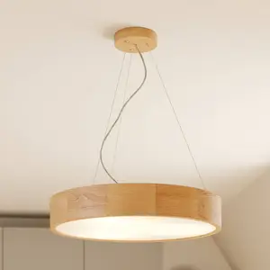 Envostar Suspension Kerio, Ø 47 cm, bois de chêne