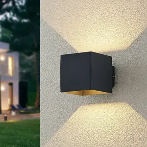 Comparateur de prix : Lindby, applique d'extérieur LED Esani, anthracite, orientable vers le