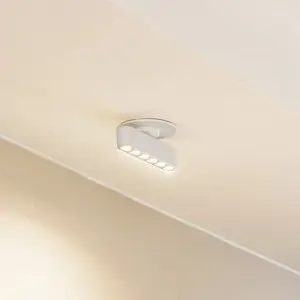 Comparateur de prix : Lindby, luminaire encastrable LED Eldrin, blanc, points lumineux, 13,1 cm