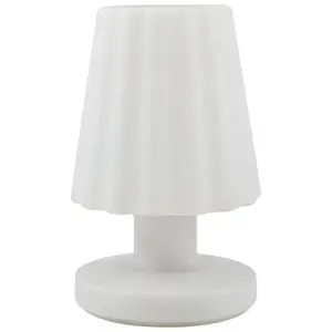 Comparateur de prix : Lindby lampe de table LED rechargeable Jovem, blanc, plastique, RVB