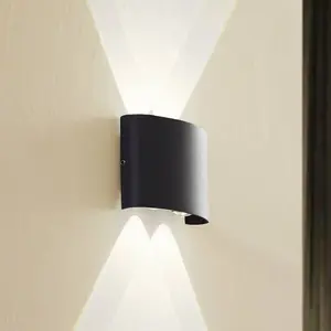 Comparateur de prix : Lindby, applique d'extérieur LED Ithan, à 2 lampes, anthracite, métal