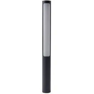 Comparateur de prix : Lucande Borne lumineuse LED Tuberia, gris foncé, aluminium, hauteur 80...