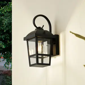 Comparateur de prix : Lindby, applique d'extérieur Eloane, noir, acier inoxydable, 29 cm
