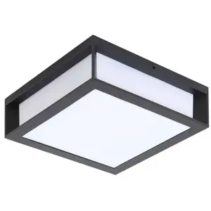 Applique d'extérieur Lindby Sivana, noir, aluminium, 26 cm x 26 cm pas cher