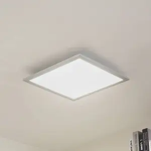 Arcchio Panneau LED Lyndra, 40 cm, argenté, aluminium, intensité variable, CCT pas cher