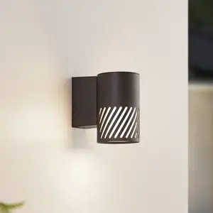 Comparateur de prix : Lindby Applique d'extérieur Lurinda, à 1 lampe, noir, aluminium, Ø10cm