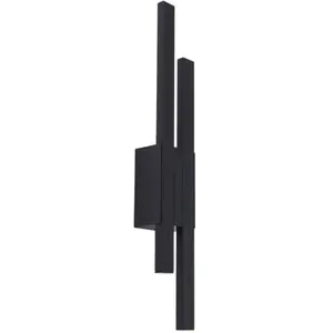 Comparateur de prix : Applique d'extérieur LED Lindby Sakari, noir, aluminium, hauteur 59 cm