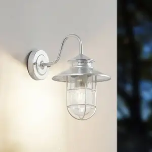 Appliques d'extérieur Lindby Naleta, argent galvanisé, acier pas cher