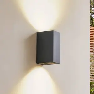 Comparateur de prix : Lindby applique d'extérieur Fijona, vert foncé, aluminium, hauteur 15 cm