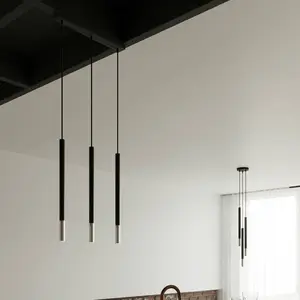 Euluna Thalassa suspension x3 G9 noir/chromé rond pas cher