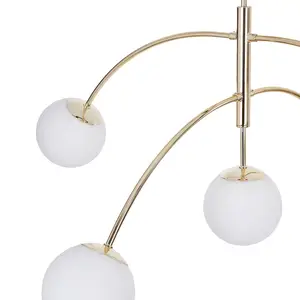 Euluna plafonnier Karda, doré, à 5 lampes pas cher