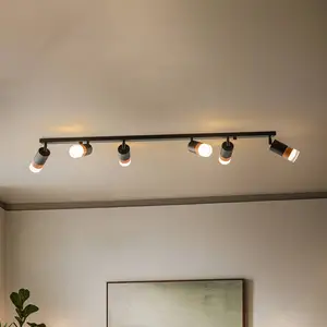 Envostar Fida spot pour plafond à 6 lampes, noirVendu parluminaire