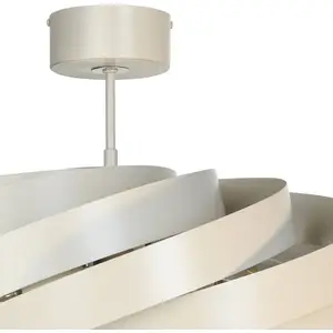 Euluna plafonnier Vento, beige, Ø 60 cm pas cher
