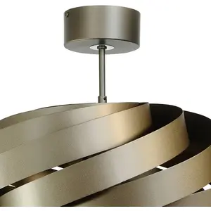 Euluna Plafonnier Vento, brun café, Ø 60 cm pas cher