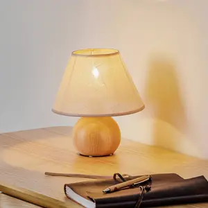 Envostar Gill lampe de table, bois naturel/beige pas cher