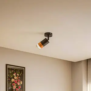 Envostar Fida spot pour plafond à 1 lampe, noir pas cher