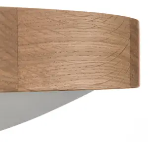 Envostar Zeus plafonnier en bois, chêne, Ø 47 cm pas cher