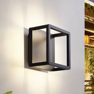 Applique d'extérieur LED Lucande Thorvid, noir, aluminium, 18 cm pas cher