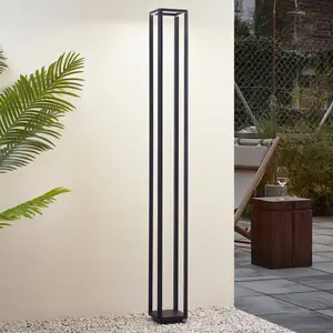 Comparateur de prix : Lucande, luminaire d'extérieur LED Thorvid, hauteur 180 cm, noir