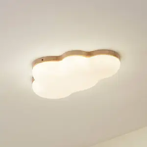 Lindby, plafonnier LED Pilvi, plastique, nuage, 50 cm pas cher