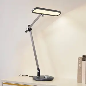 Lindby lampe de table LED Elvir, gris, aluminium, hauteur 53cm, CCT pas cher