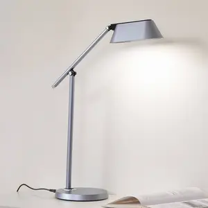 Lindby lampe de table LED Thies, gris, ABS, hauteur 78cm, intensité va... pas cher
