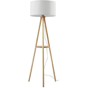Comparateur de prix : Lindby lampe sur pied Adamio, Ø 45,5 cm, blanc, textile, Tripod