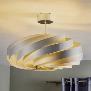 Euluna Plafonnier Vento, couleur aluminium, Ø 60 cm, métal pas cher