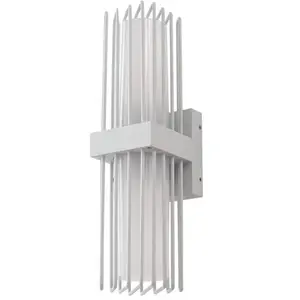 Lucande applique d'extérieur Chandan, 42 cm, blanc, métal pas cher