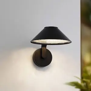 Applique murale LED Lindby Capelo, noir, aluminium, Ø20cm