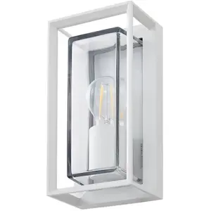 Comparateur de prix : Arcchio applique d'extérieur Ismera, blanc, IP65, verre, E27