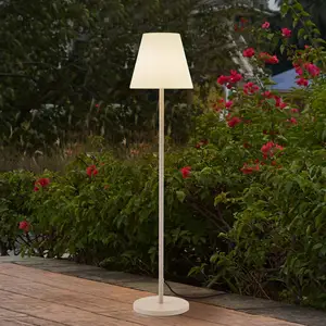 Lucande luminaire de terrasse Jaimy, beige, métal, 150 cm, E27