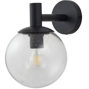 Applique d'extérieur Lindby Dangan, verre transparent, Ø 20 cm