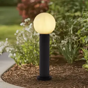 Comparateur de prix : Lindby, luminaire pour socle Dangan, blanc, hauteur 60 cm, verre, méta...