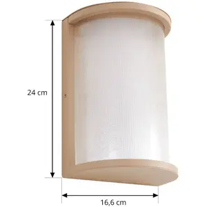 Comparateur de prix : Lindby Applique d'extérieur LED Calvik, beige, rainurée, IP44