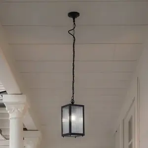 Lindby suspension d'extérieur Bolgar, noir, métal, verreVendu parluminaire