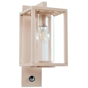 Comparateur de prix : Lucande Applique d'extérieur Ferda, détecteur, suspendue, beige, IP44