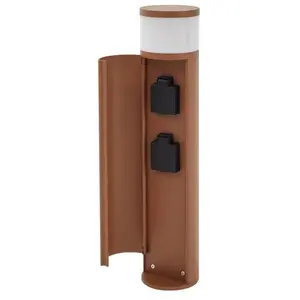 Lucande lampe pour socle Corban, rouille, porte, prises de courant, G9, IP44 pas cher