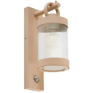 Comparateur de prix : Applique d'extérieur Lindby Yrene, 20 cm, beige, capteur