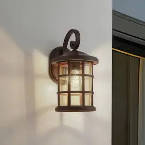 Comparateur de prix : Applique d'extérieur Lindby Ankea, rouille/ambre, 37 cm, IP23, E27