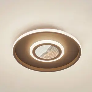 Lindby Plafonnier LED Selian, intensité variable, Infinity Tunnel pas cher