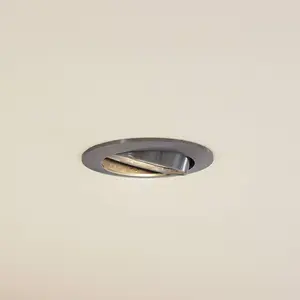 Comparateur de prix : Prios plafonnier encastré Fibur, gris, aluminium, Ø 8,2 cm