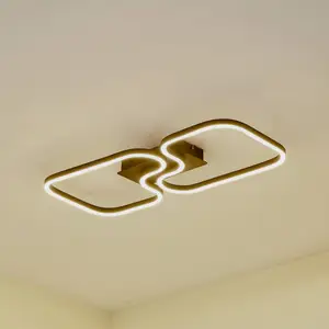 Lucande Plafonnier LED Amiya, 64 cm, noir, aluminium pas cher