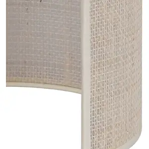 Euluna applique murale en jute, blanc/écru, demi-ronde, hauteur 24 cm pas cher