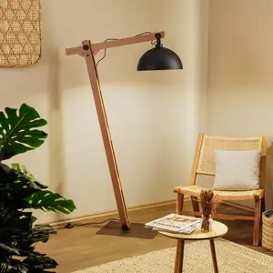 Envostar Stort lampadaire avec barres de boisVendu parluminaire
