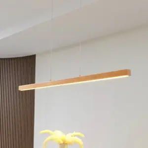 Lucande, suspension LED Nihalo, bois, 12 cm, à intensité variable, CCT pas cher