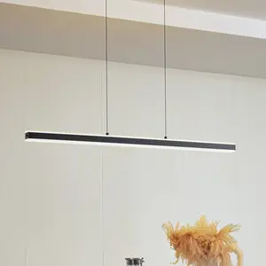 Lucande, suspension LED Pendolo, noir, aluminium, 120 cm pas cher